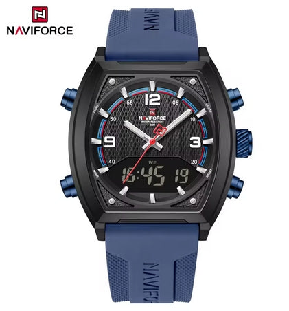 NAVIFORCE 9242 Sport Digital Watches Manufacturers Square LED Display Reloj with Silicone Band