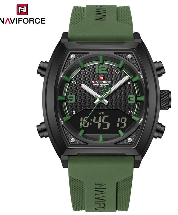 NAVIFORCE 9242 Sport Digital Watches Manufacturers Square LED Display Reloj with Silicone Band（副本）